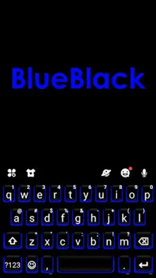 Blue Black Keyboard Theme android App screenshot 0