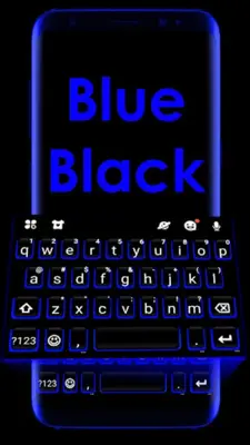 Blue Black Keyboard Theme android App screenshot 4